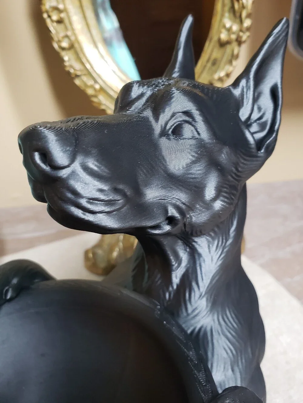 Hand Crafted Doberman Dog Bowl / Planter / Jewelry or Keepsake Dish NWT!